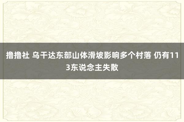 撸撸社 乌干达东部山体滑坡影响多个村落 仍有113东说念主失散