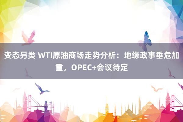 变态另类 WTI原油商场走势分析：地缘政事垂危加重，OPEC+会议待定