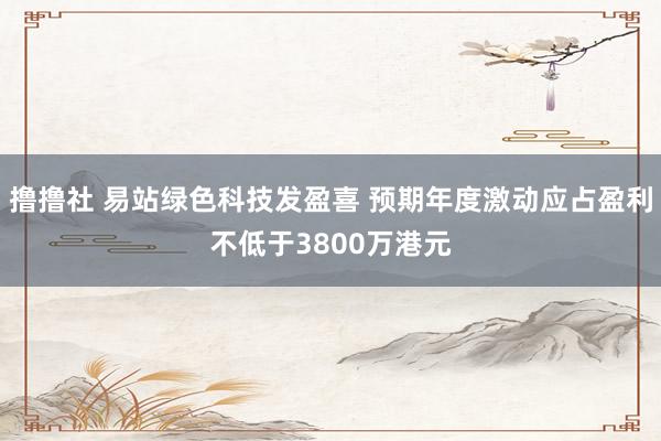 撸撸社 易站绿色科技发盈喜 预期年度激动应占盈利不低于3800万港元