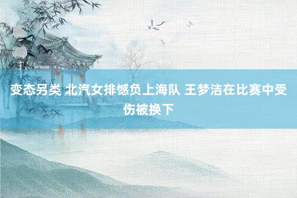 变态另类 北汽女排憾负上海队 王梦洁在比赛中受伤被换下