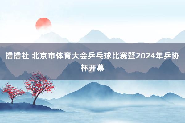 撸撸社 北京市体育大会乒乓球比赛暨2024年乒协杯开幕