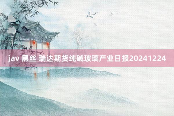 jav 黑丝 瑞达期货纯碱玻璃产业日报20241224
