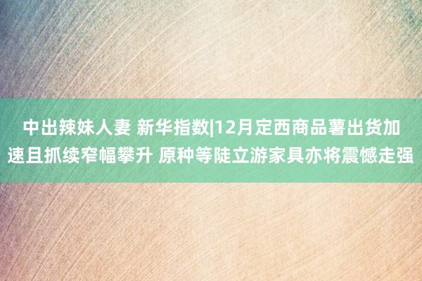 中出辣妹人妻 新华指数|12月定西商品薯出货加速且抓续窄幅攀升 原种等陡立游家具亦将震憾走强