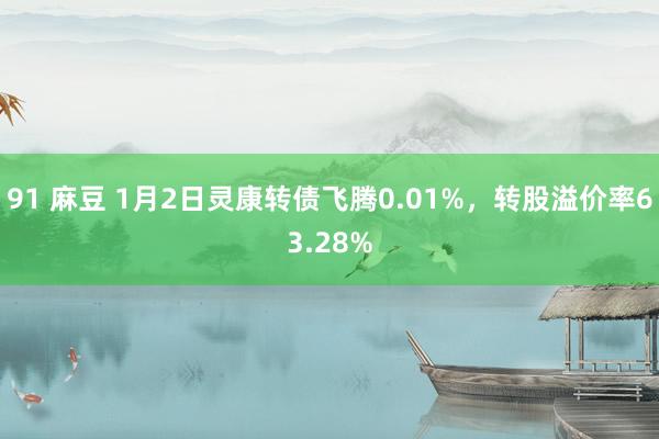 91 麻豆 1月2日灵康转债飞腾0.01%，转股溢价率63.28%