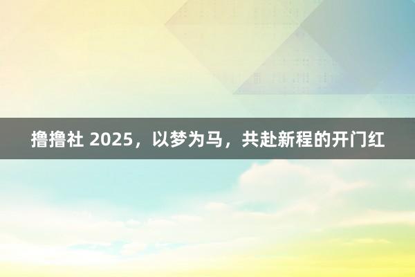 撸撸社 2025，以梦为马，共赴新程的开门红