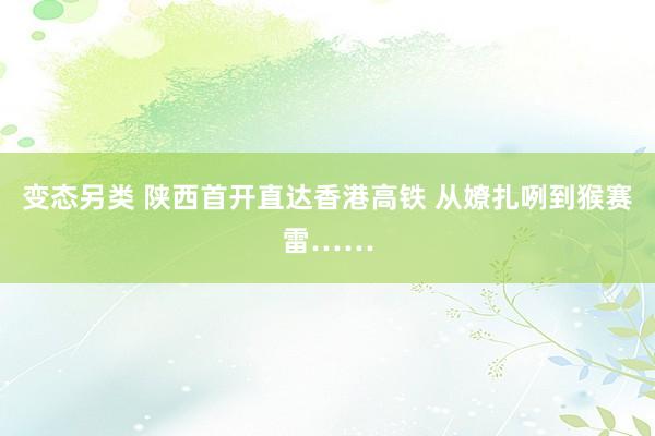变态另类 陕西首开直达香港高铁 从嫽扎咧到猴赛雷……