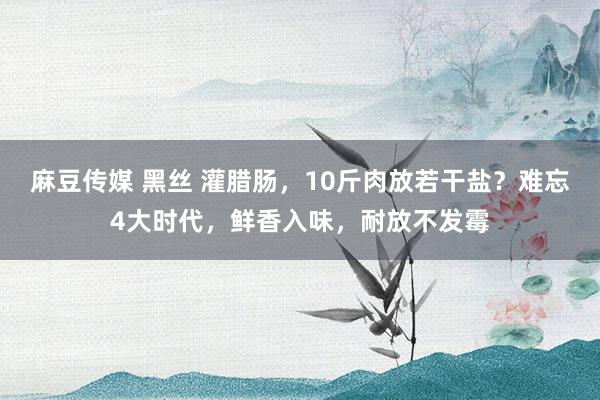 麻豆传媒 黑丝 灌腊肠，10斤肉放若干盐？难忘4大时代，鲜香入味，耐放不发霉