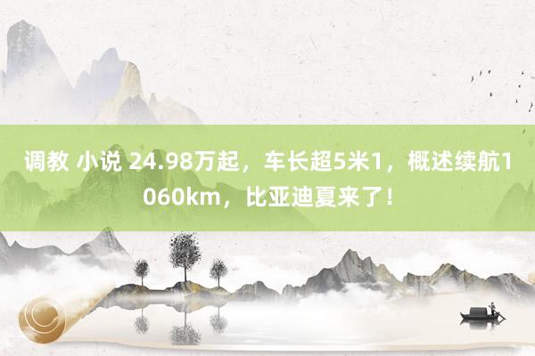 调教 小说 24.98万起，车长超5米1，概述续航1060km，比亚迪夏来了！