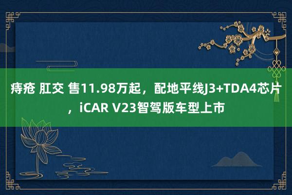 痔疮 肛交 售11.98万起，配地平线J3+TDA4芯片，iCAR V23智驾版车型上市