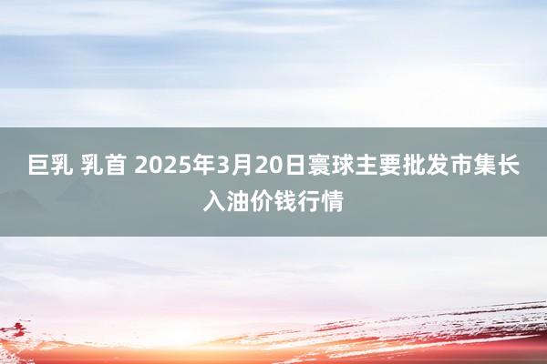 巨乳 乳首 2025年3月20日寰球主要批发市集长入油价钱行情