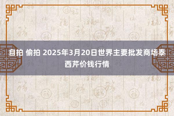 自拍 偷拍 2025年3月20日世界主要批发商场泰西芹价钱行情