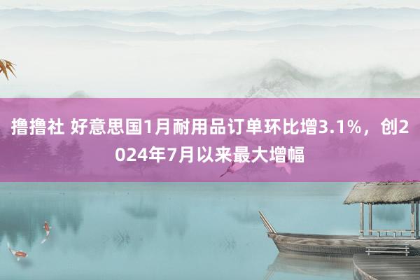 撸撸社 好意思国1月耐用品订单环比增3.1%，创2024年7月以来最大增幅