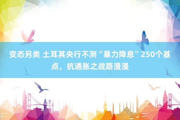 变态另类 土耳其央行不测“暴力降息”250个基点，抗通胀之战路漫漫