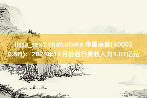 lissa_sex5 chaturbate 华夏高速(600020.SH)：2024年12月份通行费收入为3.87亿元