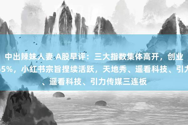 中出辣妹人妻 A股早评：三大指数集体高开，创业板指高开0.65%，小红书宗旨捏续活跃，天地秀、遥看科技、引力传媒三连板