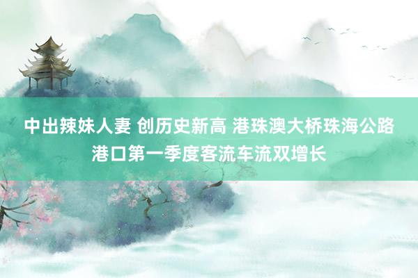 中出辣妹人妻 创历史新高 港珠澳大桥珠海公路港口第一季度客流车流双增长