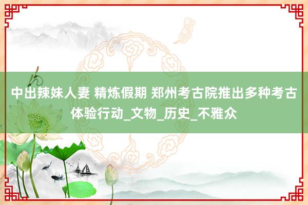 中出辣妹人妻 精炼假期 郑州考古院推出多种考古体验行动_文物_历史_不雅众