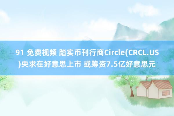 91 免费视频 踏实币刊行商Circle(CRCL.US)央求在好意思上市 或筹资7.5亿好意思元