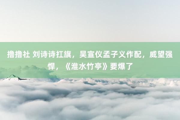 撸撸社 刘诗诗扛旗，吴宣仪孟子义作配，威望强悍，《淮水竹亭》要爆了