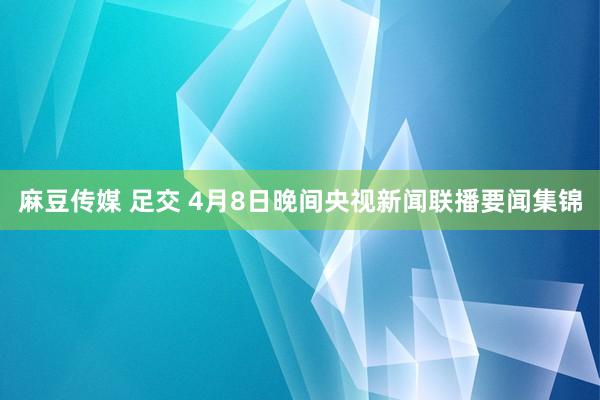 麻豆传媒 足交 4月8日晚间央视新闻联播要闻集锦