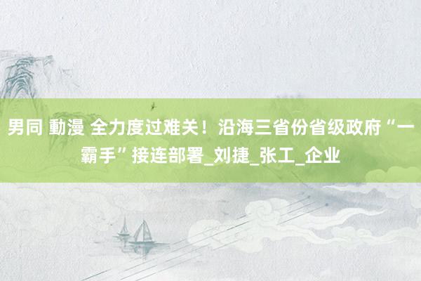 男同 動漫 全力度过难关！沿海三省份省级政府“一霸手”接连部署_刘捷_张工_企业