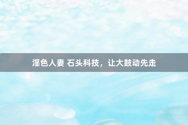 淫色人妻 石头科技，让大鼓动先走