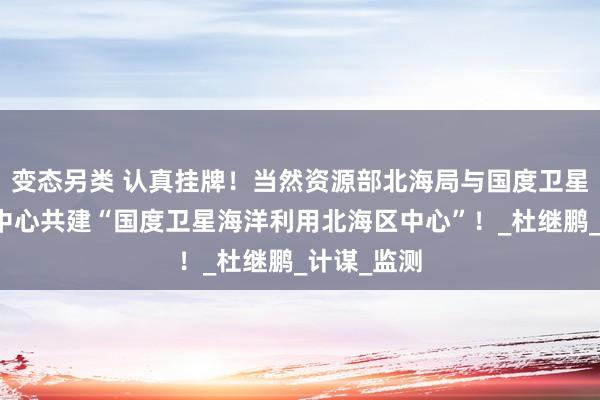 变态另类 认真挂牌！当然资源部北海局与国度卫星海洋利用中心共建“国度卫星海洋利用北海区中心”！_杜继鹏_计谋_监测