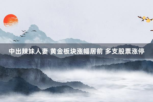 中出辣妹人妻 黄金板块涨幅居前 多支股票涨停