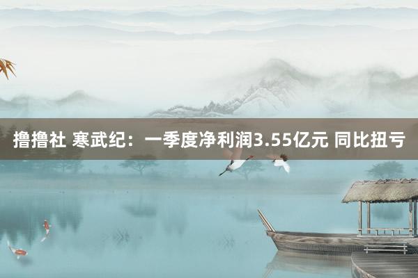 撸撸社 寒武纪：一季度净利润3.55亿元 同比扭亏