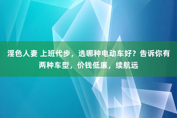 淫色人妻 上班代步，选哪种电动车好？告诉你有两种车型，价钱低廉，续航远