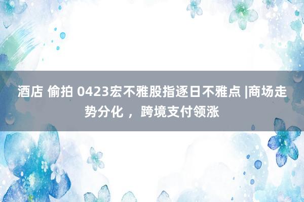 酒店 偷拍 0423宏不雅股指逐日不雅点 |商场走势分化 ，跨境支付领涨